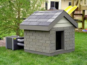 Loving the idea of this dog house with ac & heat! #DogHouseWithAC